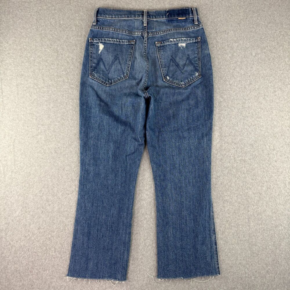 Mother High Waisted Smokin Double Ankle Blue Wash Jeans Size 27' Stretch Casual